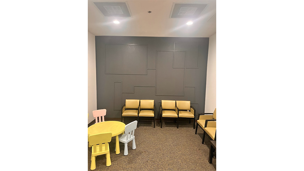 Kids area in dental office waiting room