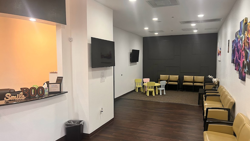 Reception area in Irving dental office