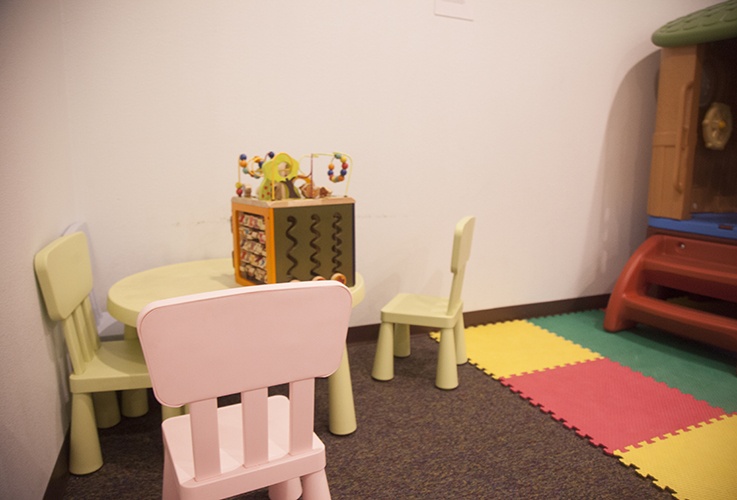 Kids waiting area with toys