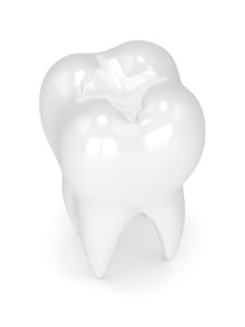 Model of tooth with a sealant