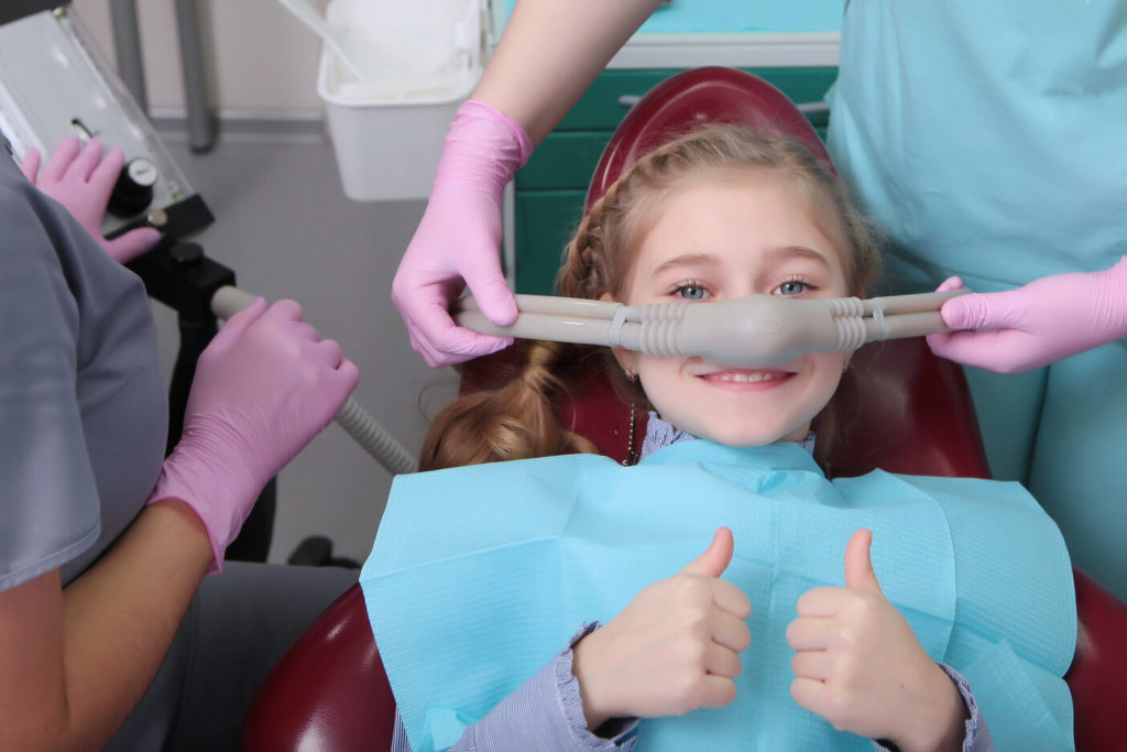 child preparing to undergo sedation dentistry