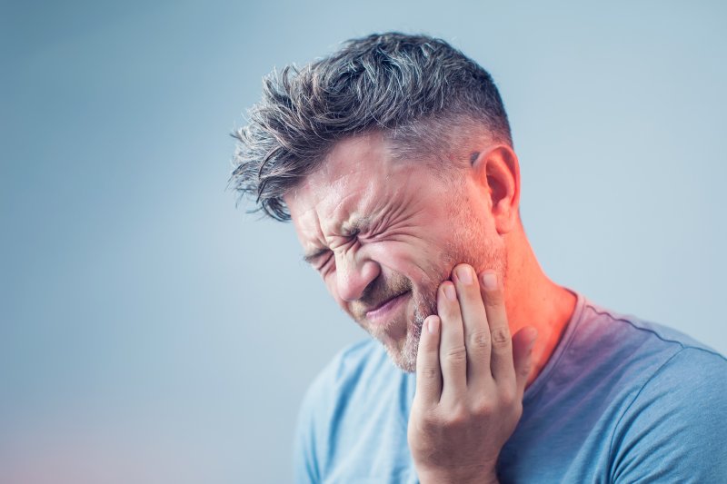 Man suffering from toothache